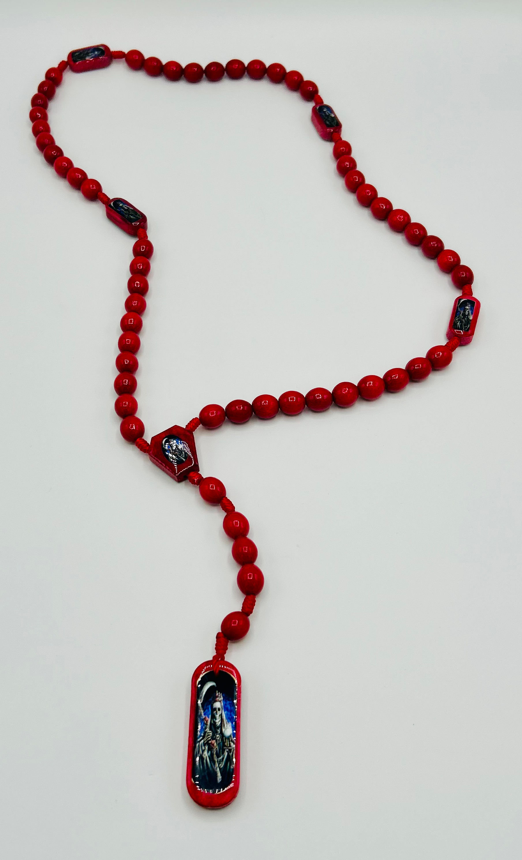 Rosario Santa Muerte Roja 