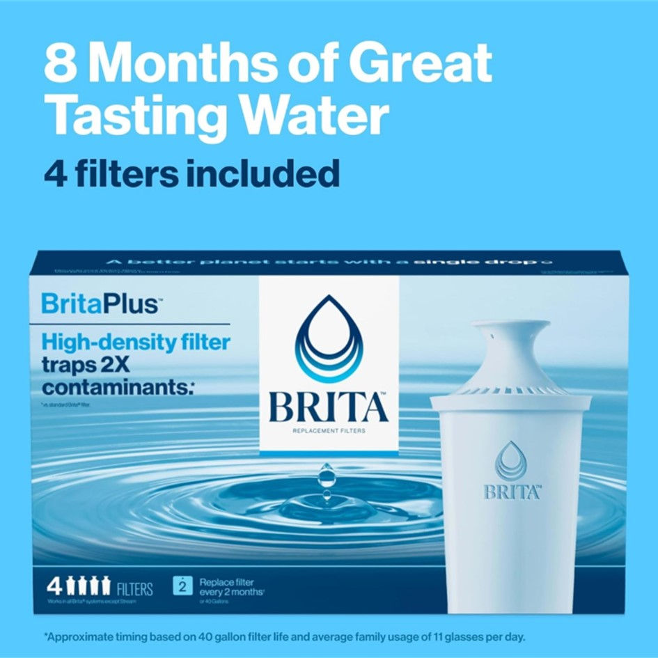 Miniatura: 4Pack de Filtro de Agua Brita Plus - Duración 8 Meses