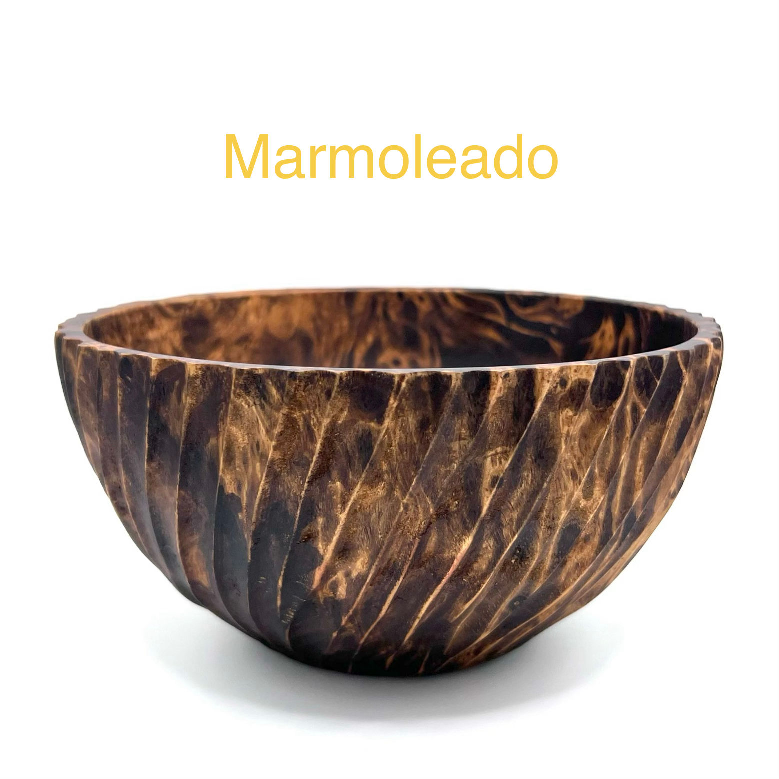 Cuenco de madera de teca tallado 05