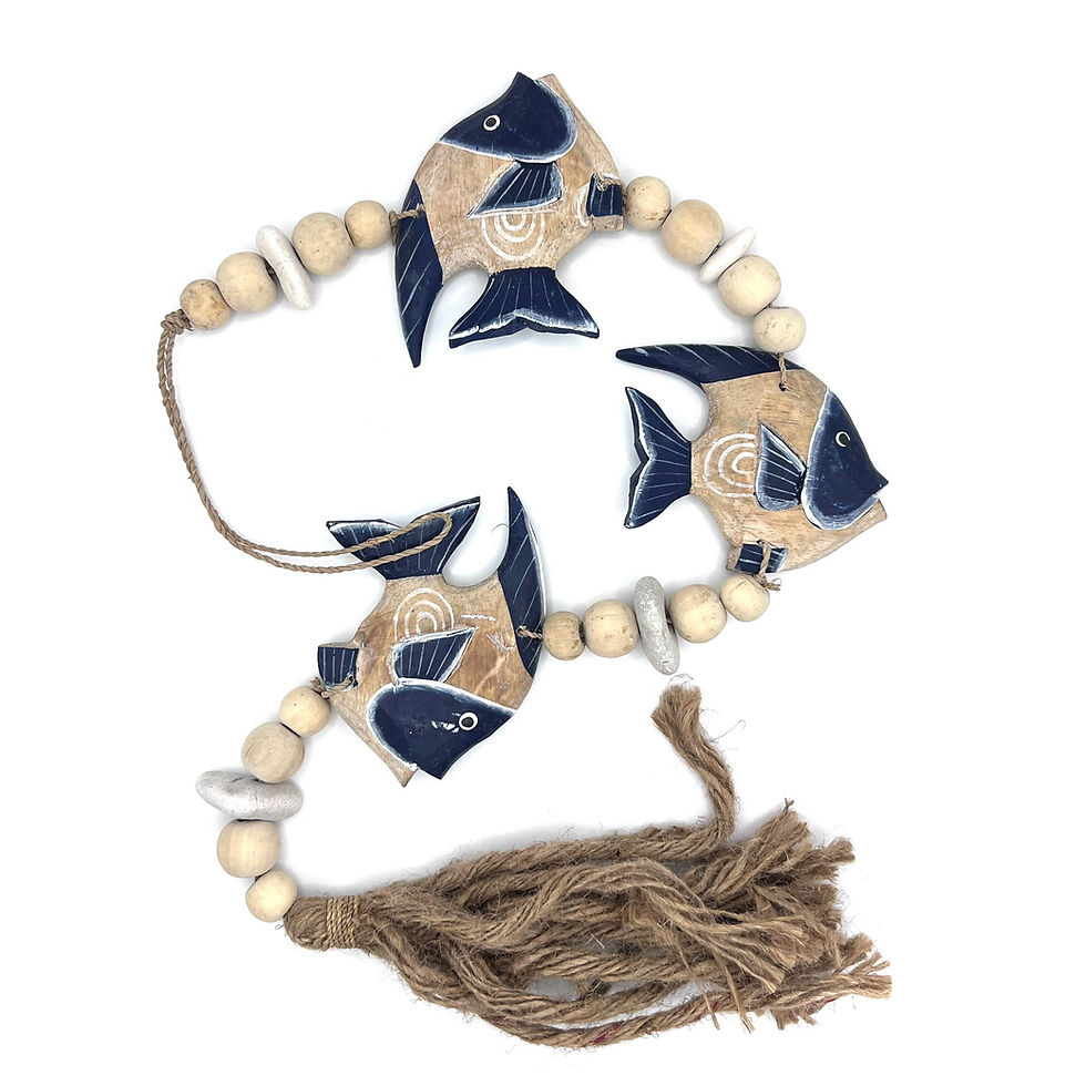 Miniatura: Tira decorativa de pez en madera