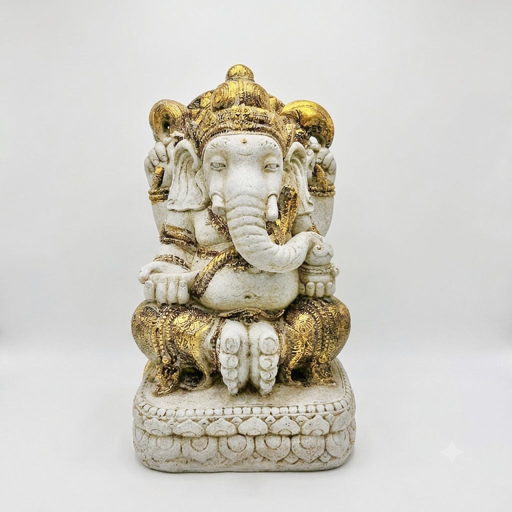 Ganesha resina pintada 42cm
