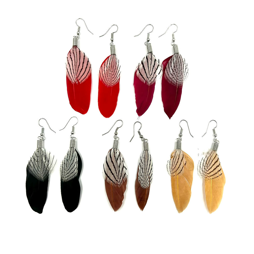 Miniatura: Pendiente pluma 2601C