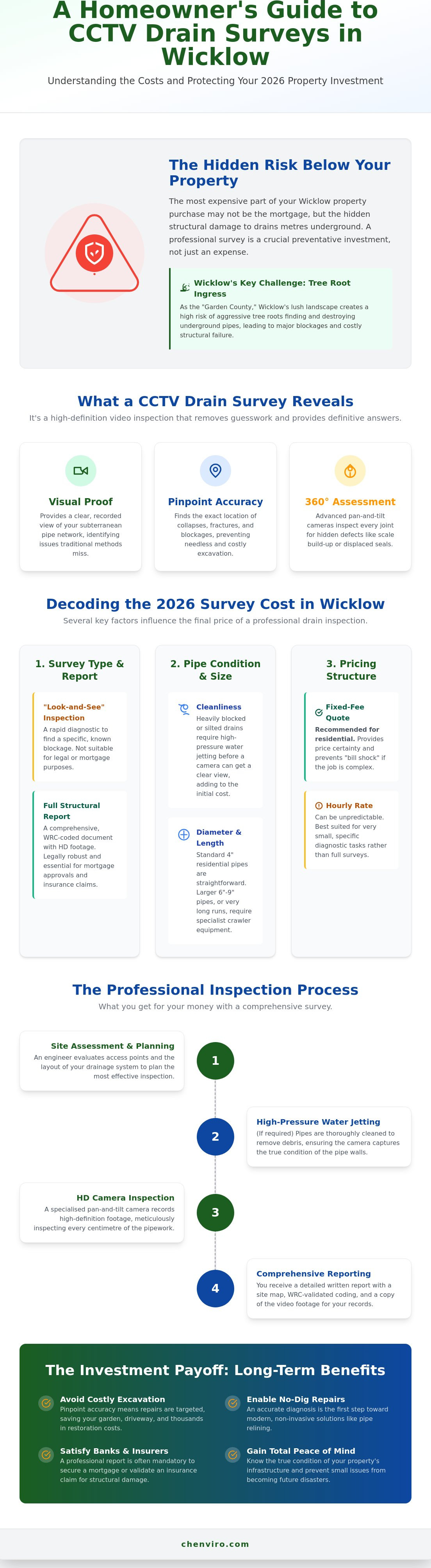 CCTV drain survey cost Wicklow