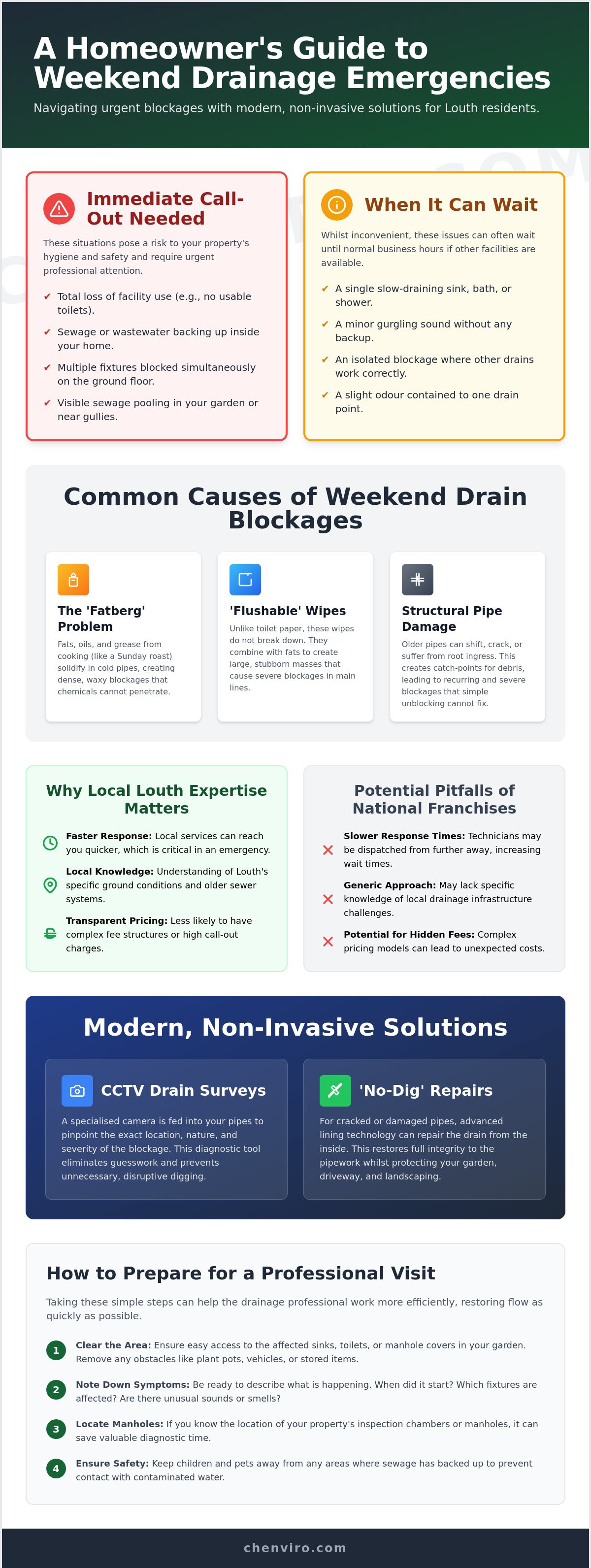 Weekend drain unblocking service Louth