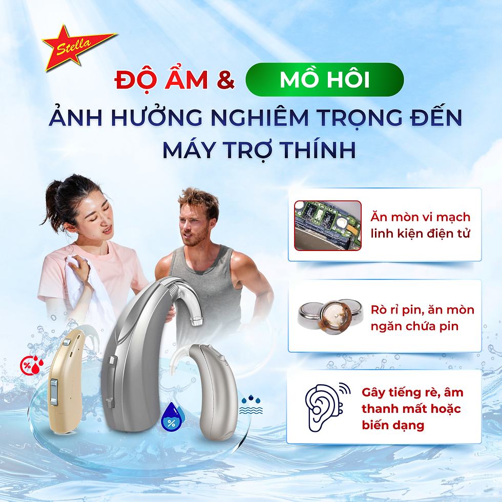 Độ Ẩm Và Mồ Hôi – “Mối đe dọa lớn nhất” Của Máy Trợ Thính