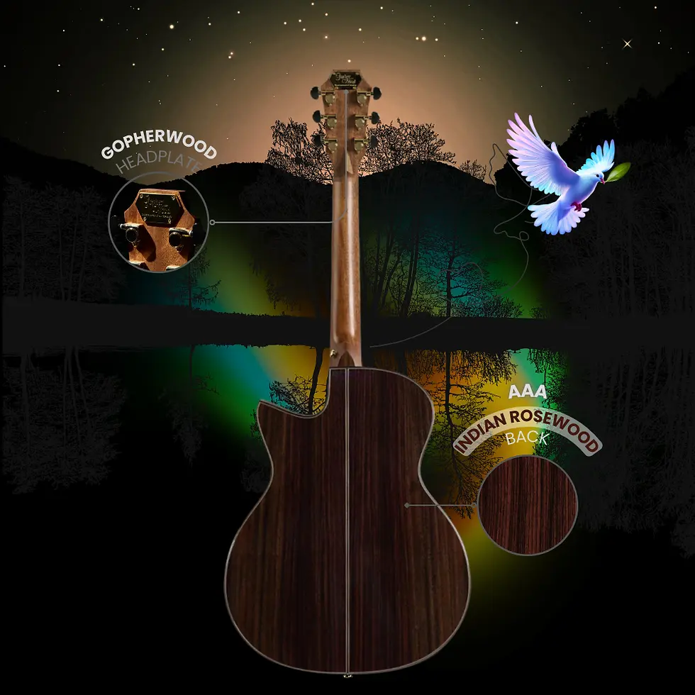 Thumbnail: K940RCE-RHOMB (40") Gopherwood Acoustic Guitar