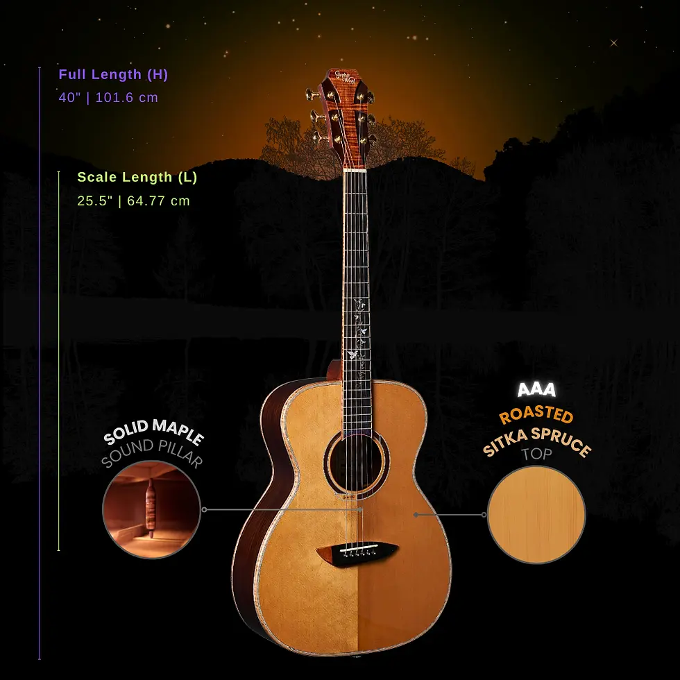 Thumbnail: K910RE-OM (GN) 40" Gopherwood Acoustic Guitar