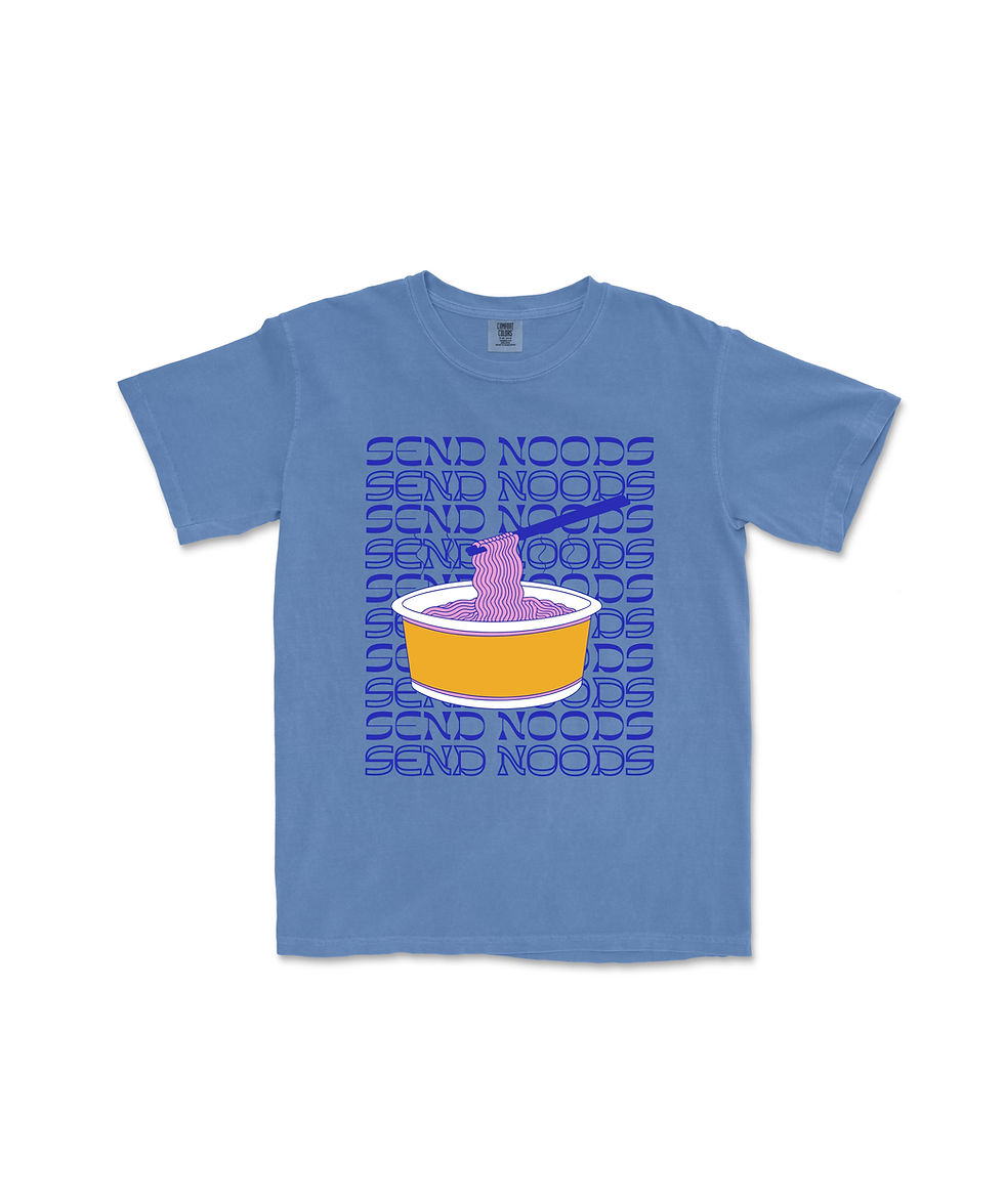Thumbnail: send noods funny text-only graphic t-shirt
