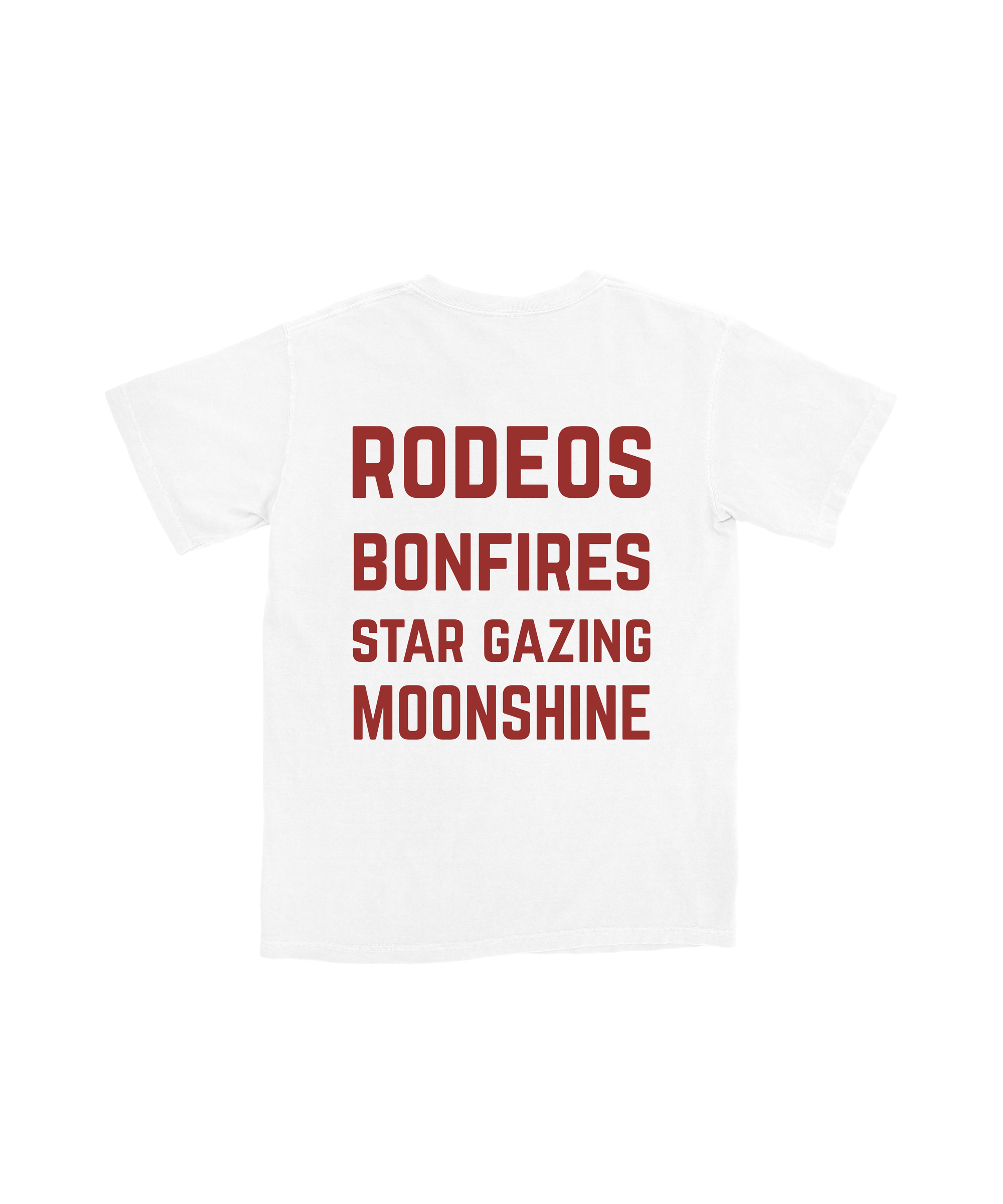 minimal western vibe rodeos bonfires star gazing moonshine tee