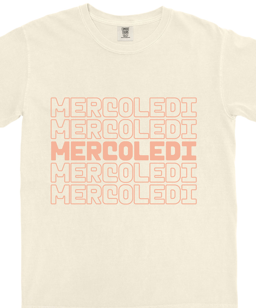 Thumbnail: mercoledi day of the week italian t-shirt