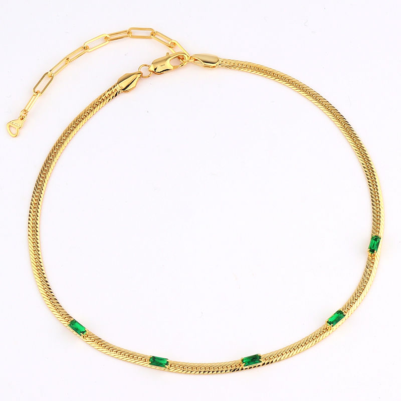 Thumbnail: Necklace Women with Cubic Zircon Stone Rain