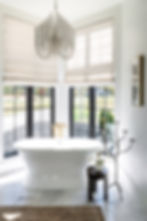 The primary bathroom of a new build interior design project in Columbus, Ohio by Hackett House Studio