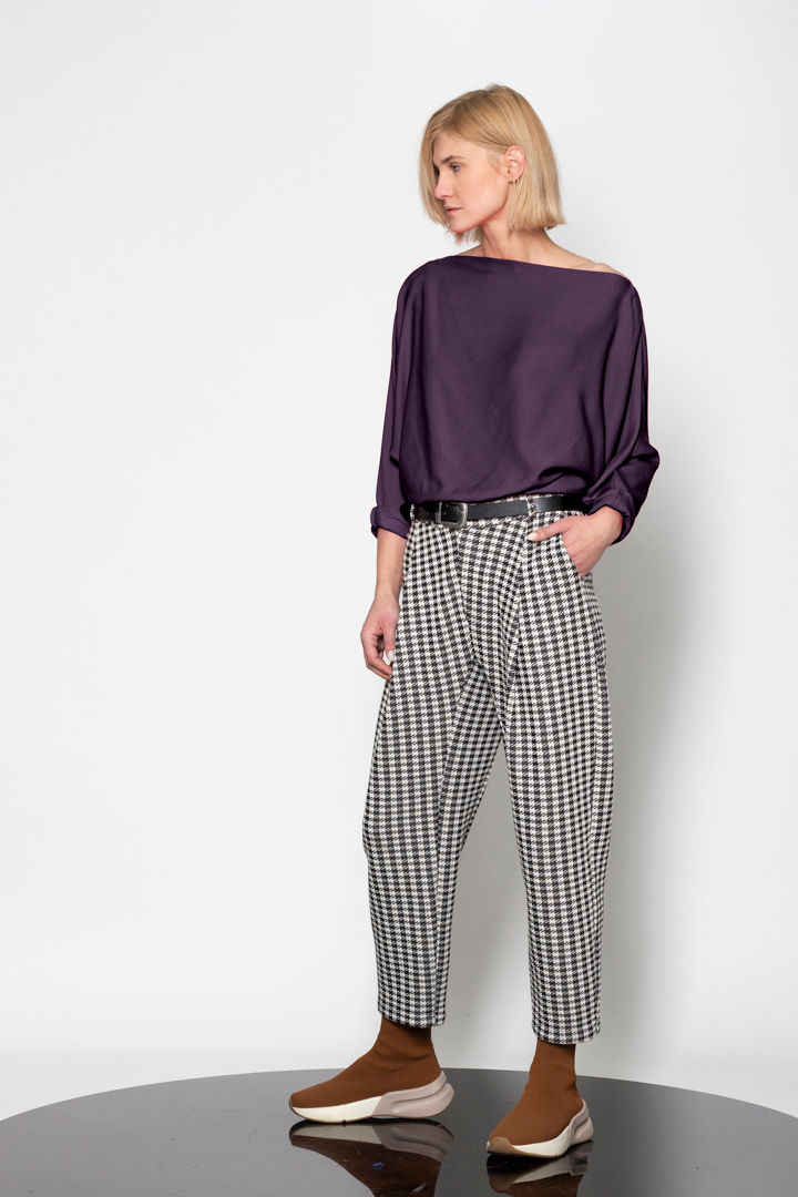 Thumbnail: Boat neck dolman sleeve top