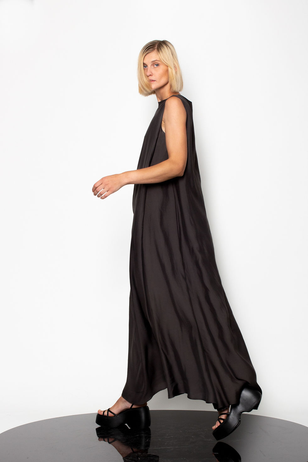 Thumbnail: Oversize bateau neck maxi dress