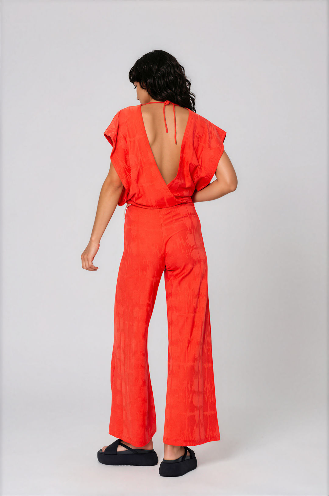 Open-Back Jacquard Top