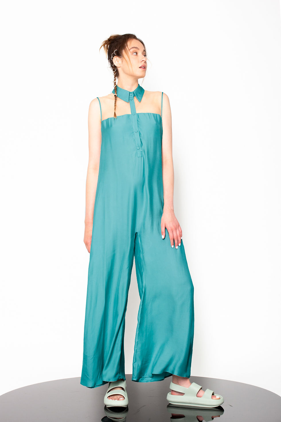 Thumbnail: Invisible net sleeveless jumpsuit