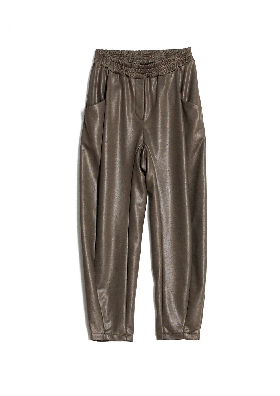 Thumbnail: Coated Pleated Pegged Pants