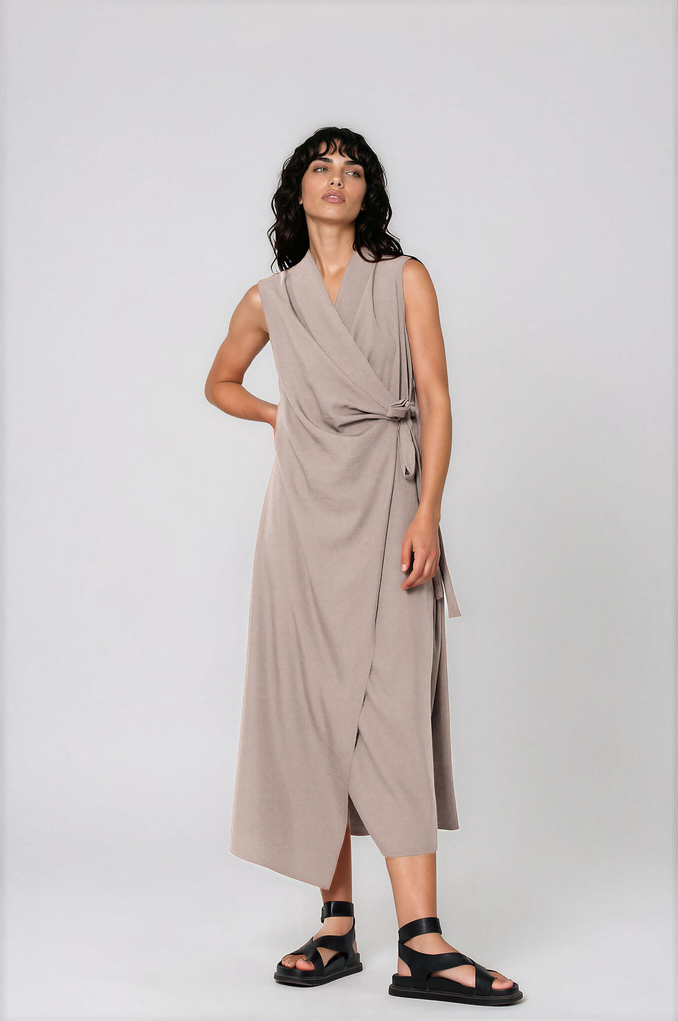 Thumbnail: Shawl Collar Wrap Dress