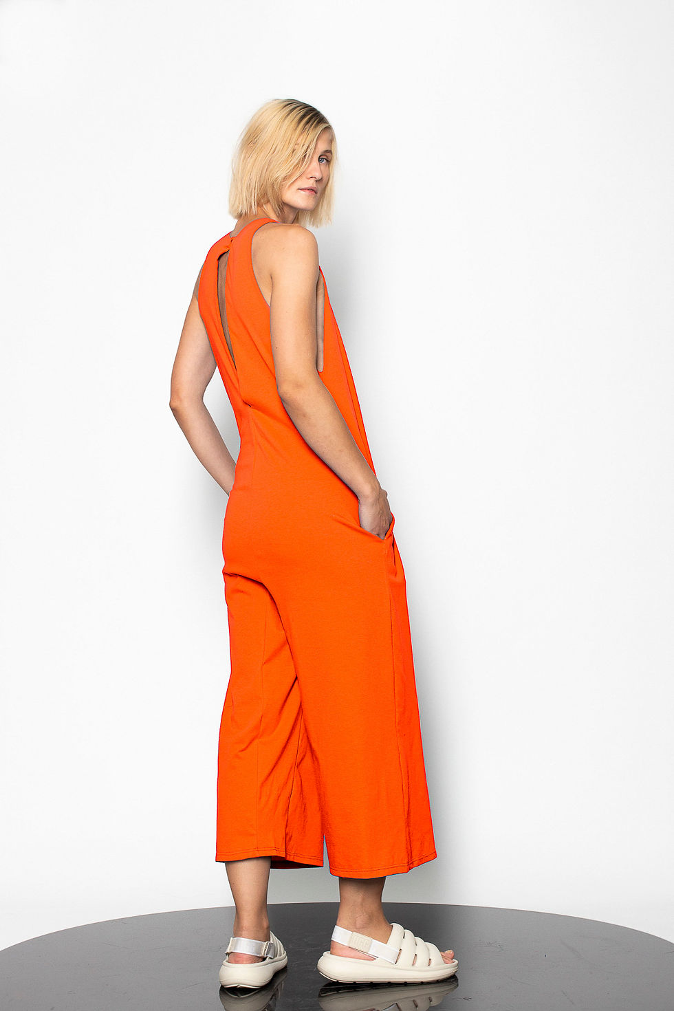 Thumbnail: Ankle high V neck jumpsuit