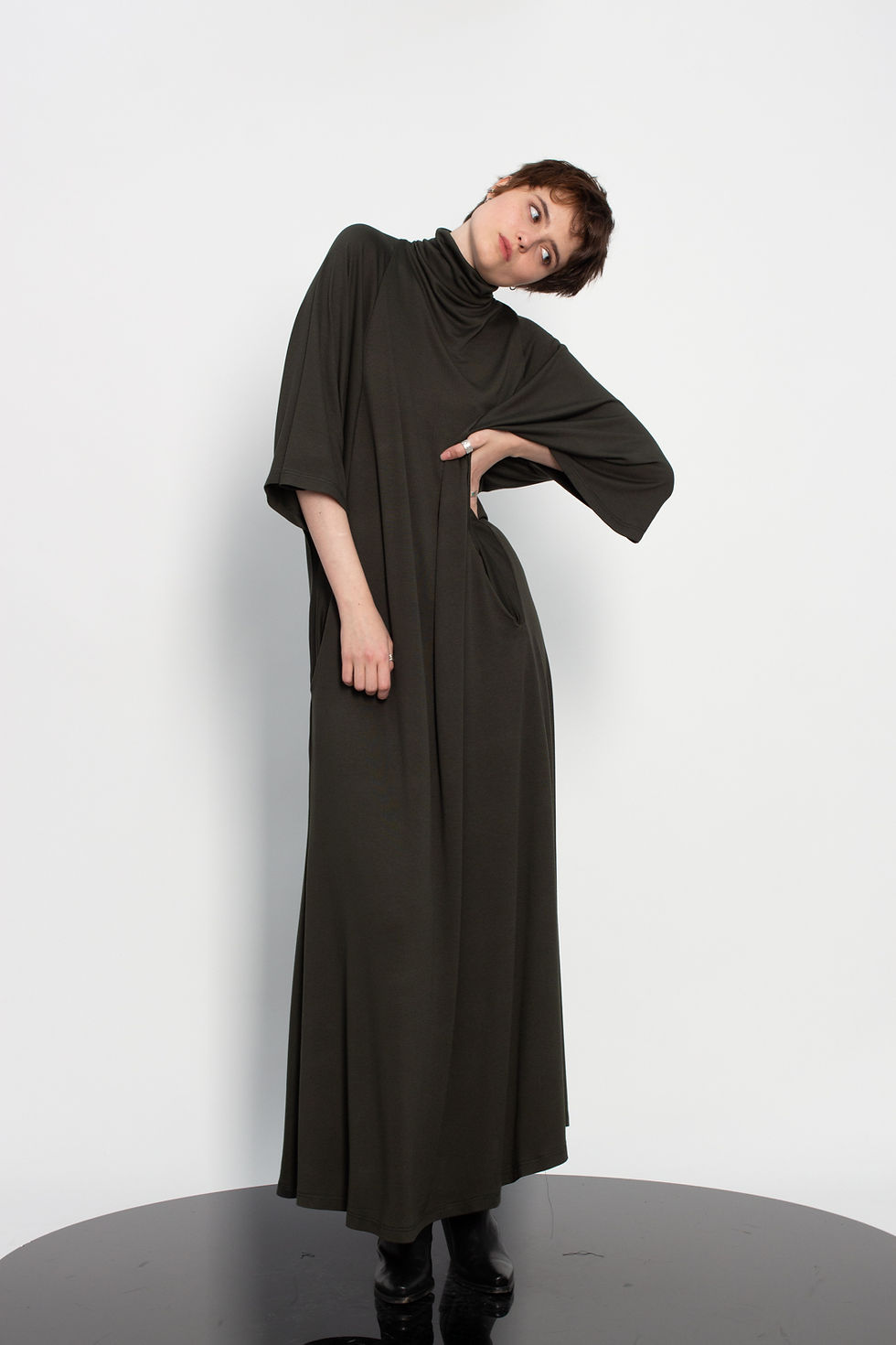 Thumbnail: Oversize maxi turtleneck dress