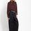 Thumbnail: Oblique Draped Turtleneck Batwing Sleeves Top