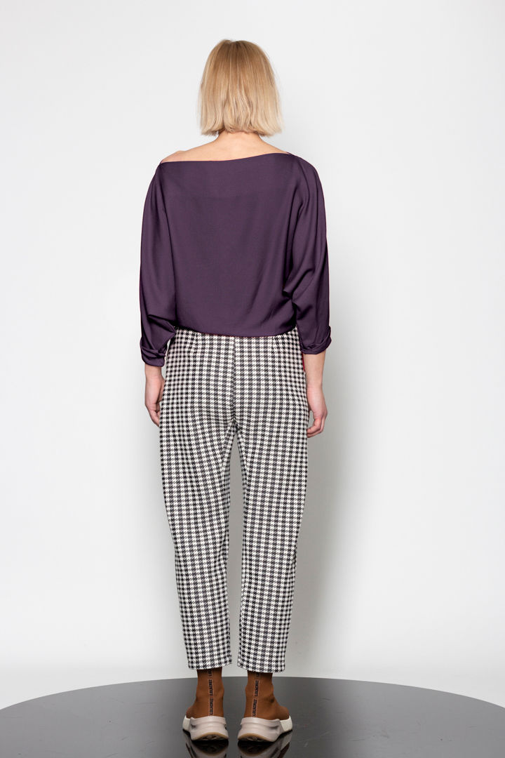 Thumbnail: Boat neck dolman sleeve top