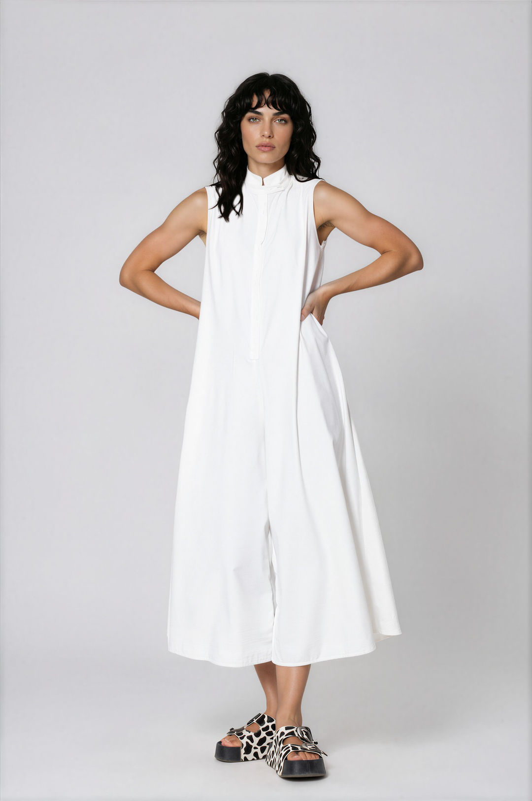 Sleeveless Wide-Leg Jumpsuit