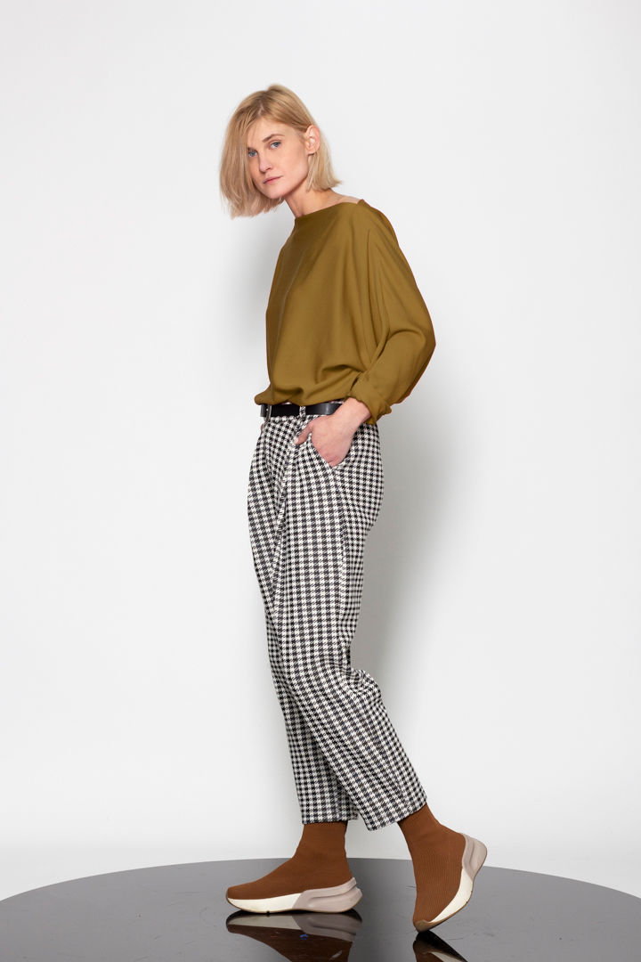 Thumbnail: Boat neck dolman sleeve top