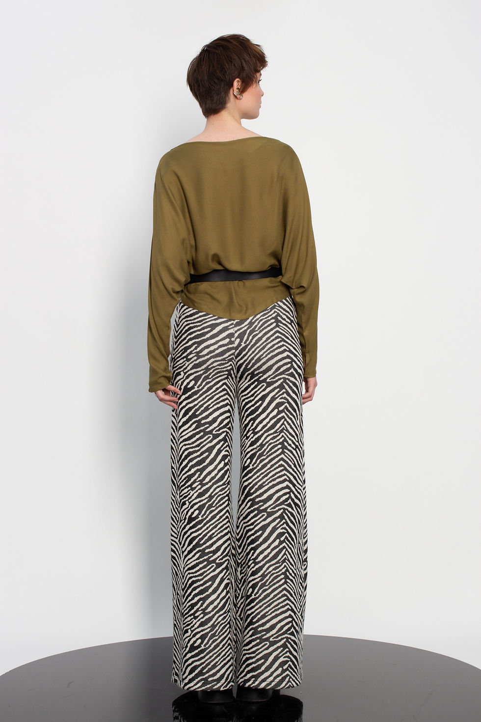 Thumbnail: High waist jacquard pants