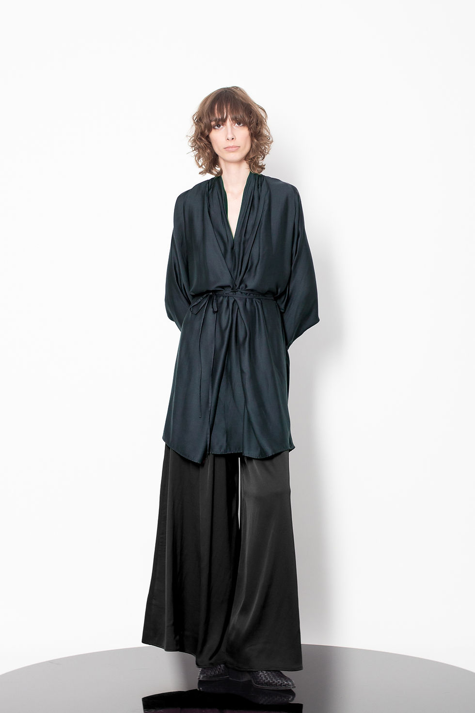 Thumbnail: Self-tie mini dress with dolman sleeves