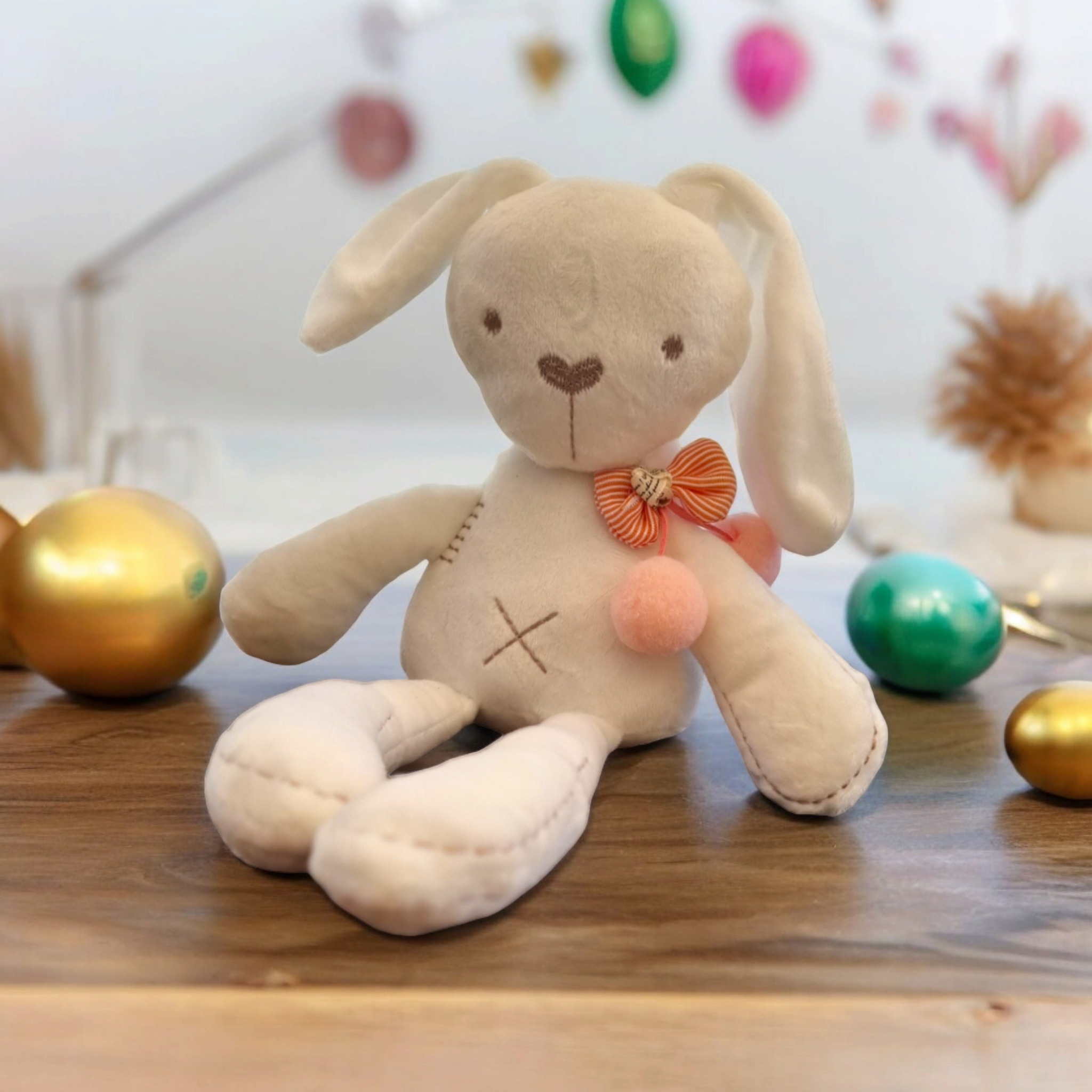 בובת ארנבון עם פפיון מדובדבנים