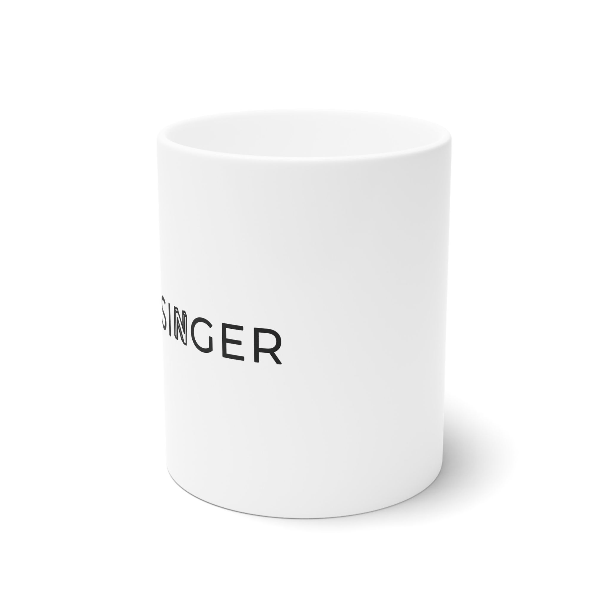 White Ceramic Mug – The Singer Identity Mug (11oz, 15oz)