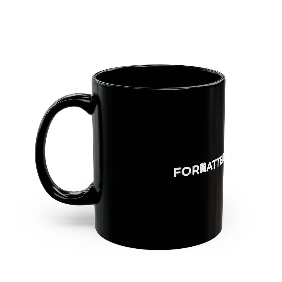 Thumbnail: Black Ceramic Mug – The Formatter Identity Mug (11oz, 15oz)