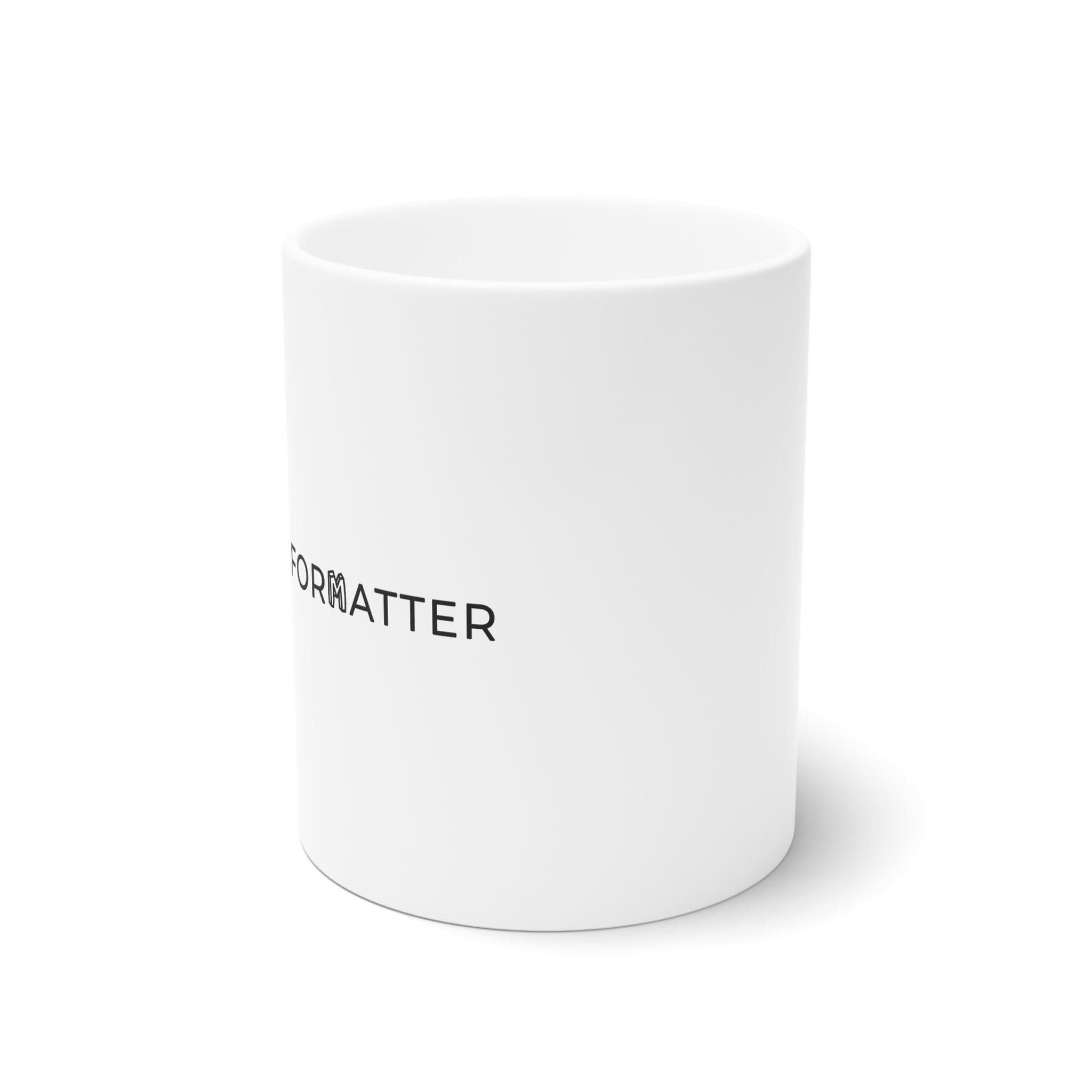 White Ceramic Mug – The Formatter Identity Mug (11oz, 15oz)