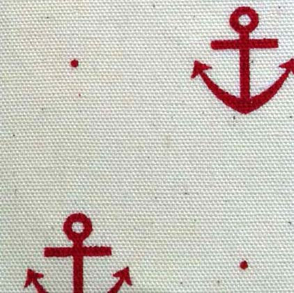 Cream Red Anchor