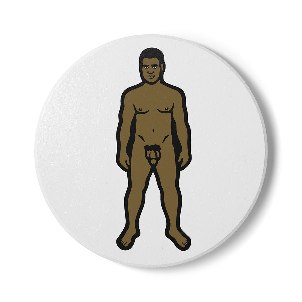 Nude Dude 4 Ceramic Coaster
