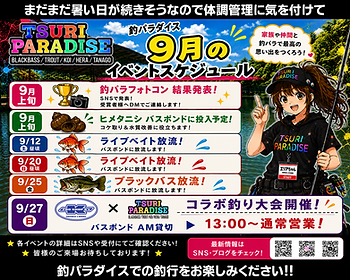 9月のスケジュール