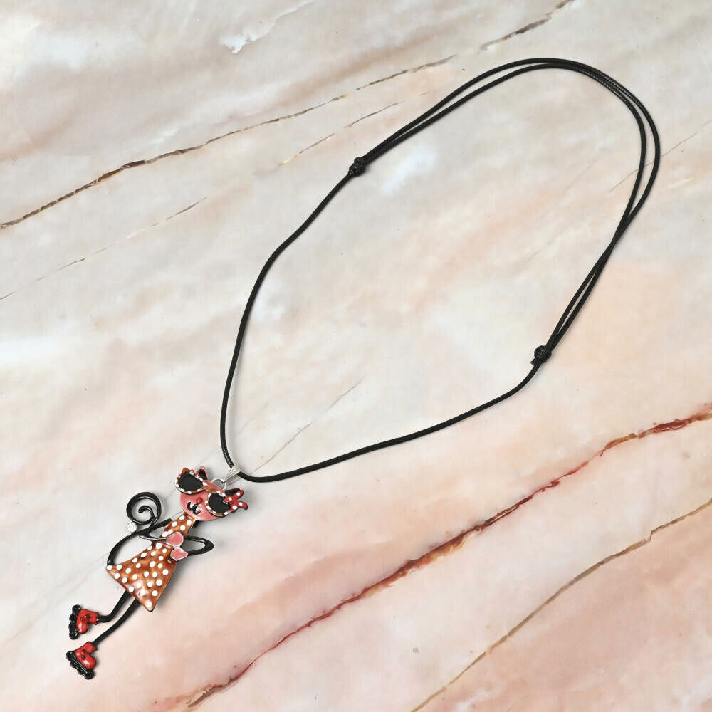 Cat w/sunglasses necklace pendant
