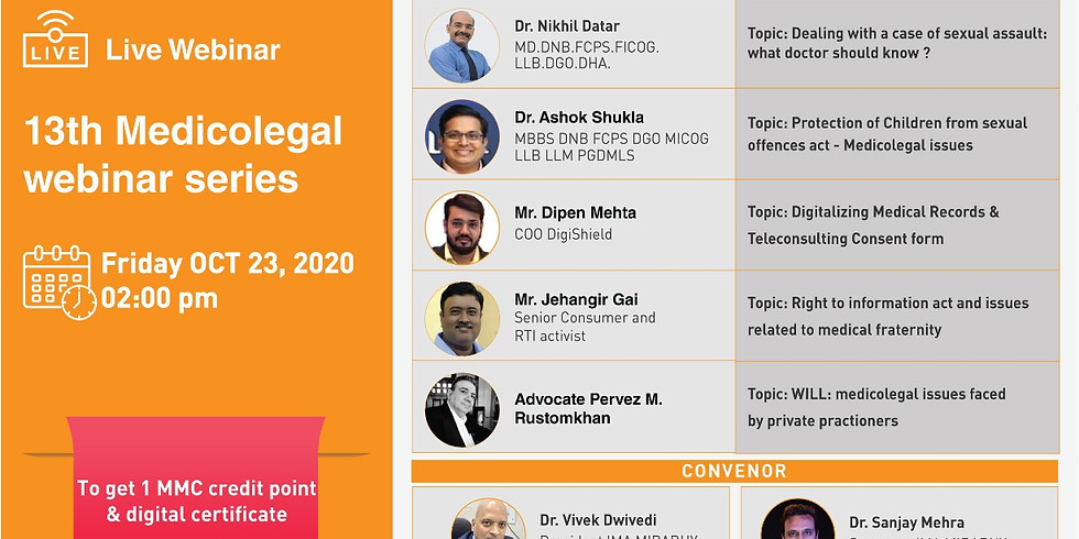 13th Medicolegal webinar series