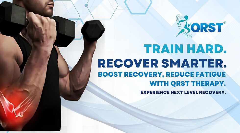 In today’s fast paced world, performance matters whether you're a professional athlete or an everyday fitness enthusiast. But along with physical activity comes fatigue, soreness, and injury risks. That’s where QRST (Quantum Bio Regenerative Stimulation Therapy) steps in, offering a smart, non-invasive solution that not only relieves pain but actively supports cellular recovery.