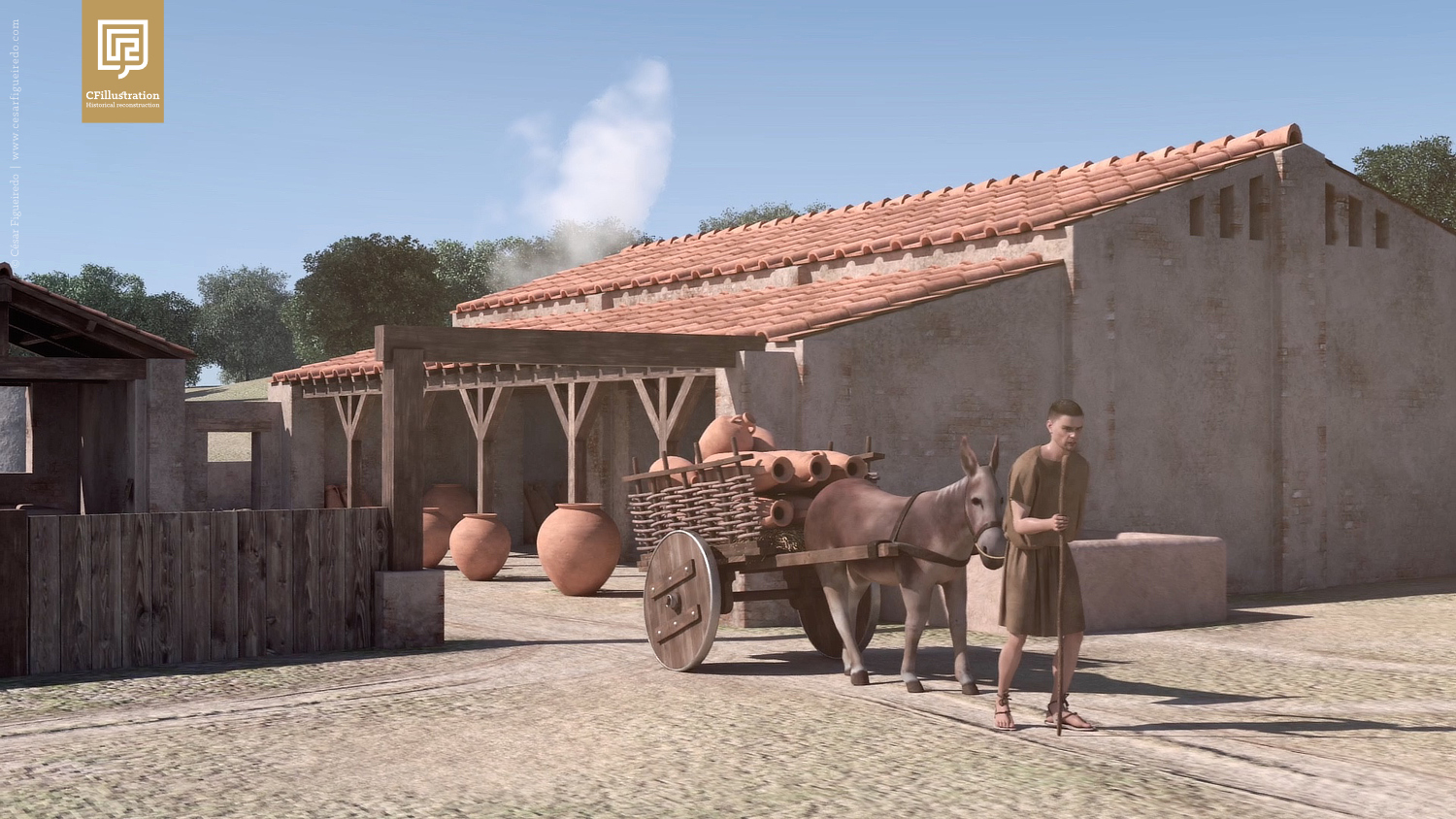 Recriação de uma olaria romana para o Museu de Arqueologia de Alvalade.