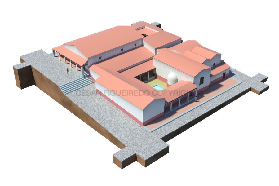 Reconstituição da Domus das Carvalheiras (fase II).