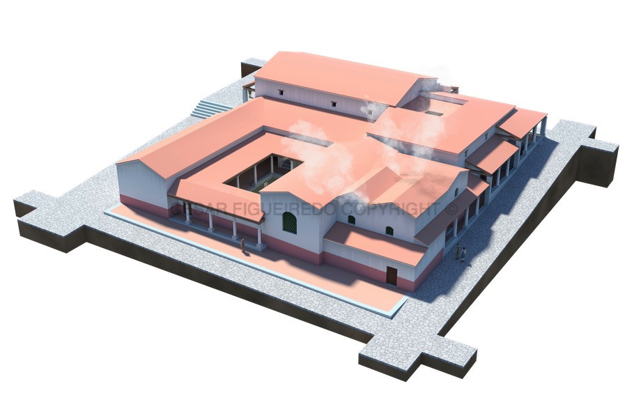 Reconstituição da Domus das Carvalheiras (fase II).
