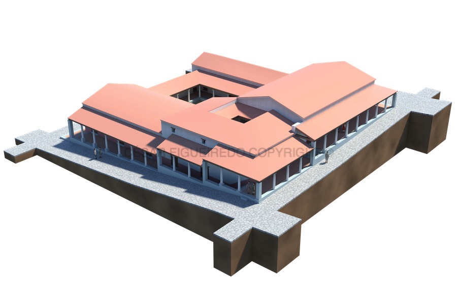 Reconstituição da Domus das Carvalheiras (fase I).