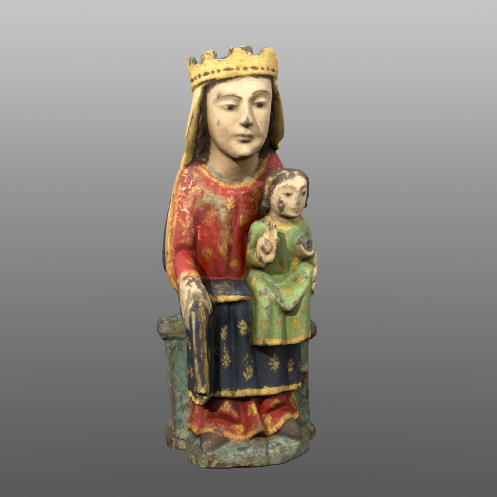 Modelo fotogramétrico de Santiago Apóstolo. Cronologia:  séculos XVII- XVIII. Altura: 34 cm. Museu Pio XII.