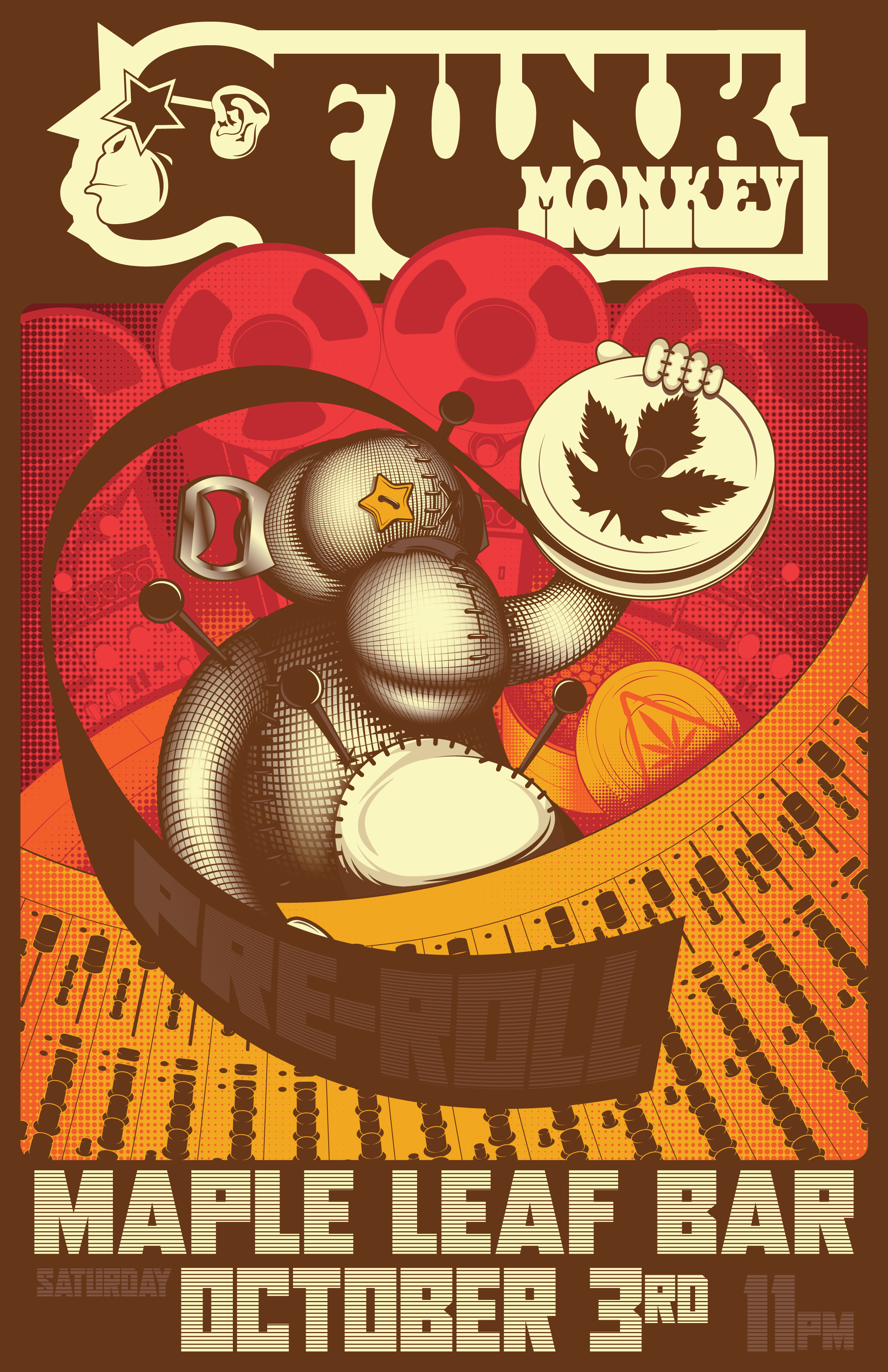 Funk Monkey artwork from Maple Leaf Bar