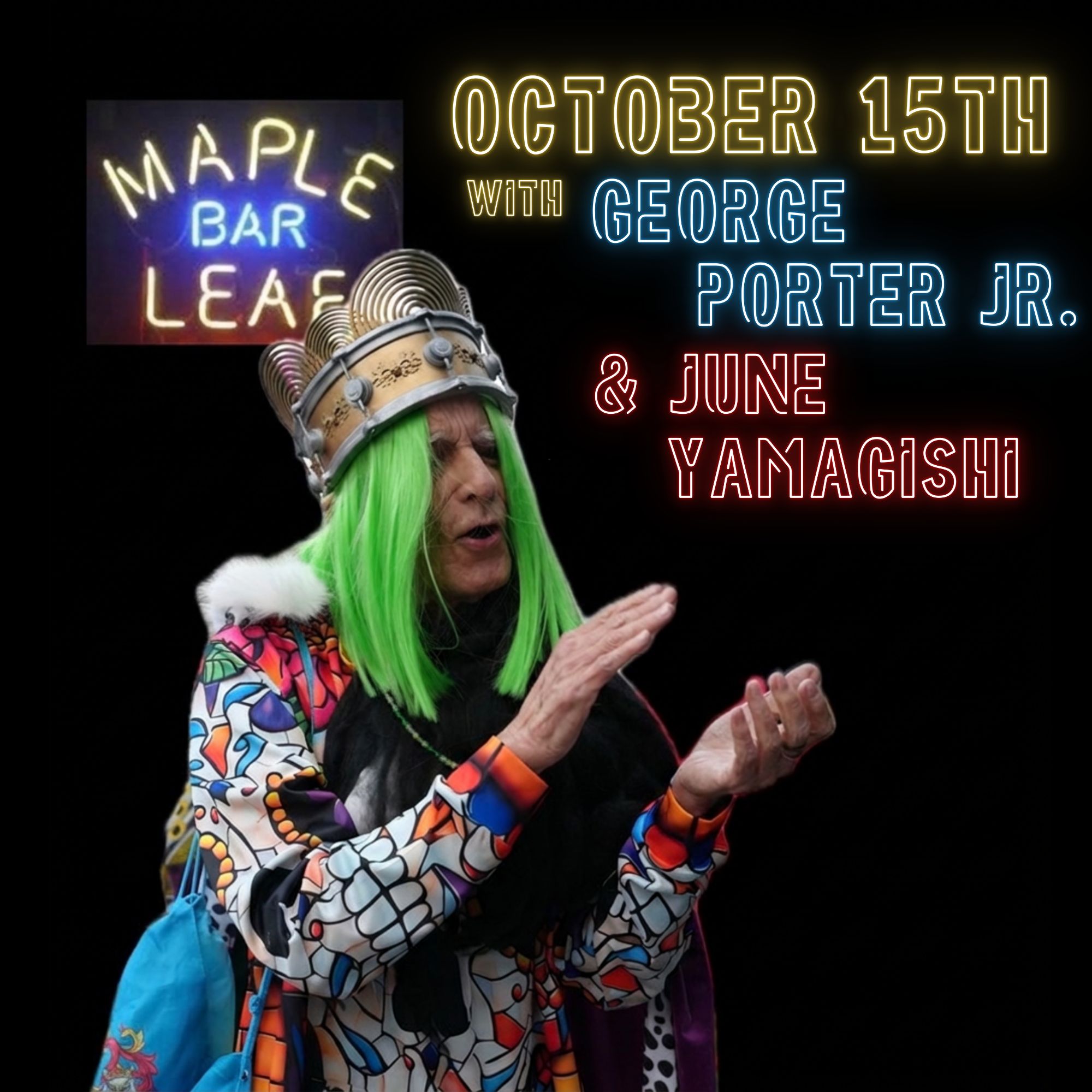 Johnny Vidacovich Trio FT. George Porter Jr. & June Yamagishi artwork from Maple Leaf Bar
