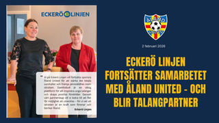 Eckerö Linjen fortsätter samarbetet med Åland United - och blir talangpartner