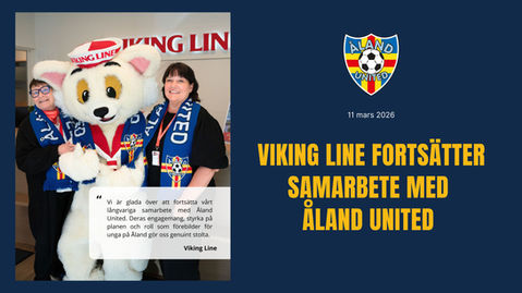 Viking Line fortsätter samarbete med Åland United 