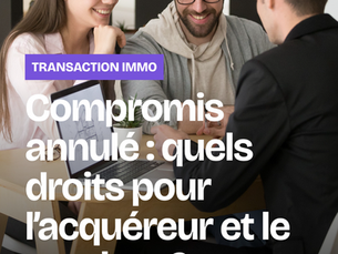 Un compromis de vente peut-il être annulé ? Et si oui, que deviennent vos droits ? Que vous soyez acquéreur ou vendeur, il est important de savoir ce que la loi prévoit pour protéger vos intérêts. Swipez pour en savoir plus 💡